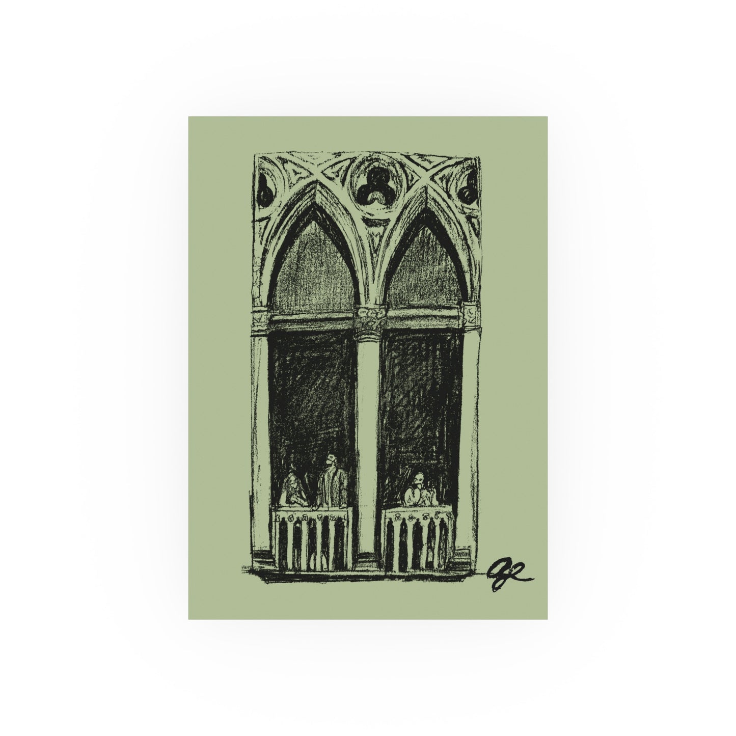 Courtyard Sketch Print